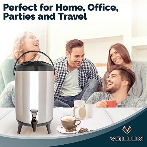 Stainless Steel Insulated Beverage Dispenser (10 Liter / Black)