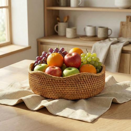 Rattan Bread Basket (Medium - Natural)
