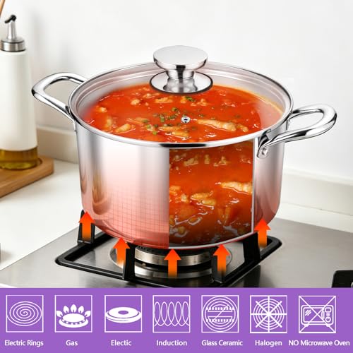 5 Quart Tri Ply Stainless Steel Stock Pot