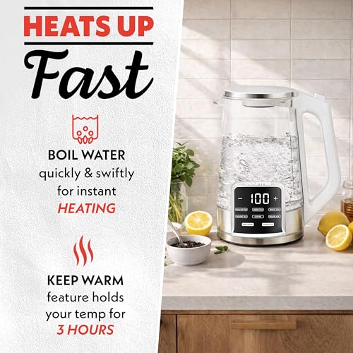 Electric Glass Kettle (White)