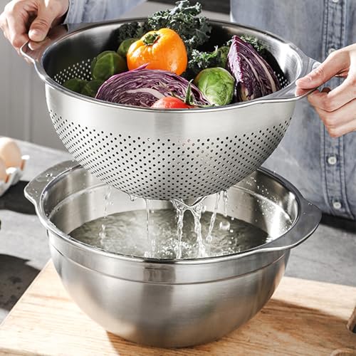 18 8 Stainless Steel Microwell Colander