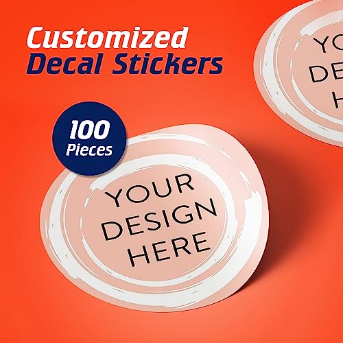 Custom Vinyl Stickers Your Image (100 Count)