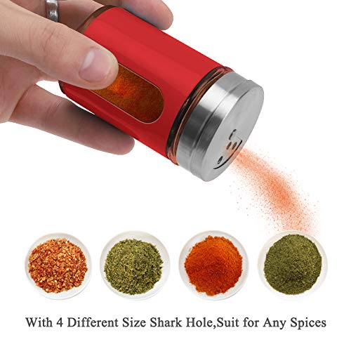 2pcs Salt and Pepper Shakers (Red)