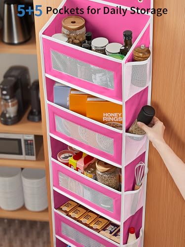 Over the Door Organizer for Bedroom (Rose Pink / 1 Pack (Standard))