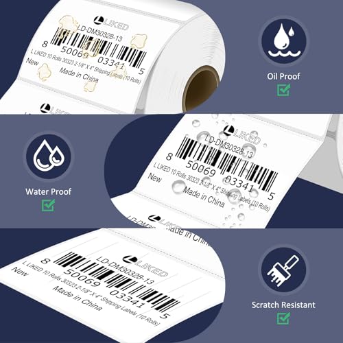 L Liked 700 Thermal Shipping Labels 3"x2" (700 Count)