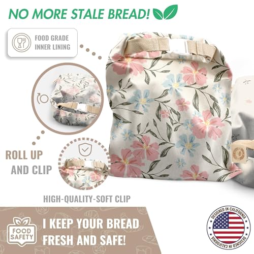 Reusable Bread Bag Set for Home Bakers (Hibiscus)