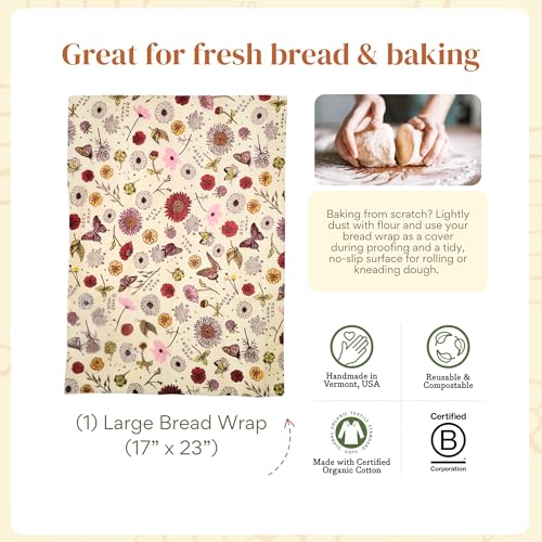 Beeswax Bread Wrap (Meadow Magic (Beeswax) 1 Pack)