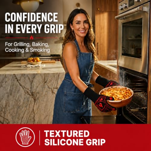 BBQ & Grill Gloves (Red / Medium)