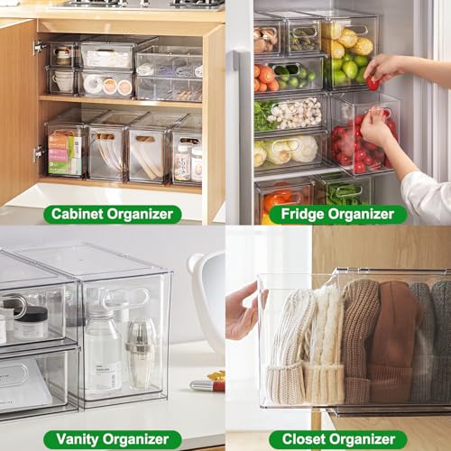 Clear Stackable Storage Drawers