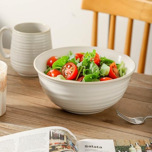 Serving Bowls Set of 2 (White / 60 Ounce)