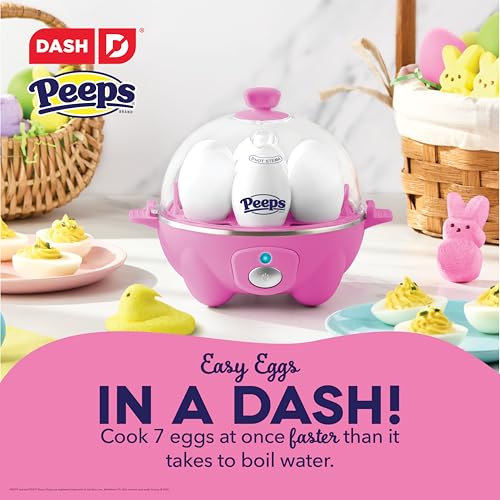 PEEPS & Dash Rapid Egg Cooker (7 Eggs / Pink)