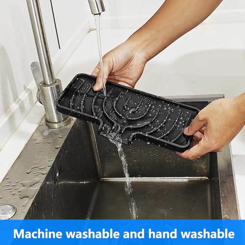 Sponge Holder for Kitchen Sink (Black / 10"x 4")