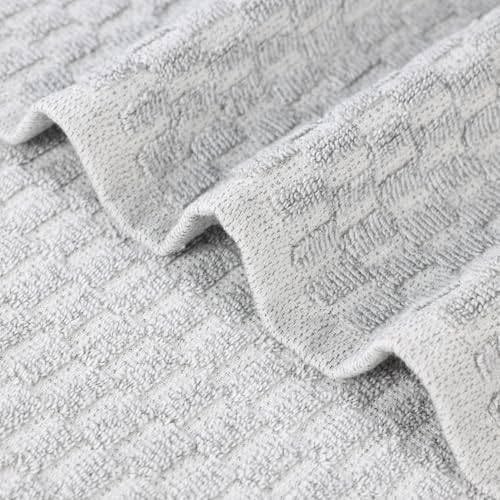 Juno Viscose Cotton Blend Medium Weight Towels (6 Piece Hand Towel Set / Platinum)