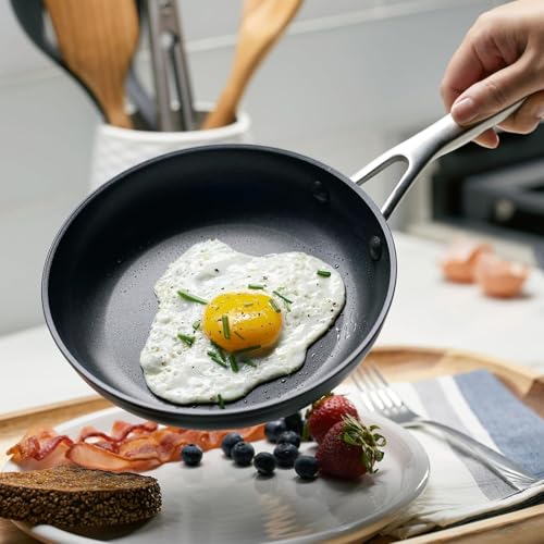 Hard Anodized Induction Nonstick Frying Pan Set With Lid (Skillet Set (3 Piece))