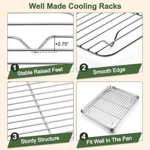 Baking Sheet with Rack Set (16" & 12.5" & 10.5")