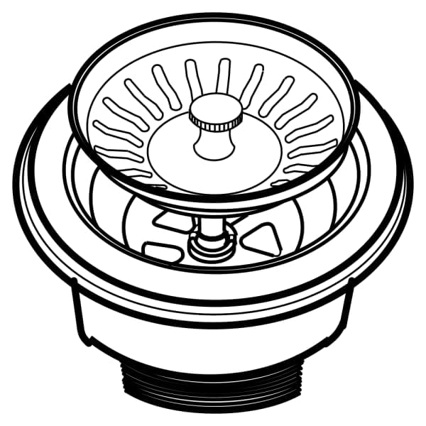 190-9180 - 3-1/2 inch Stainless Steel Kitchen Sink Basket Strainer, Durable Food Catcher Stopper for Metal Kitchen Sink, Ideal for Filtering Waste and Preventing Clogs (3.5 Inch - Stainless Steel)