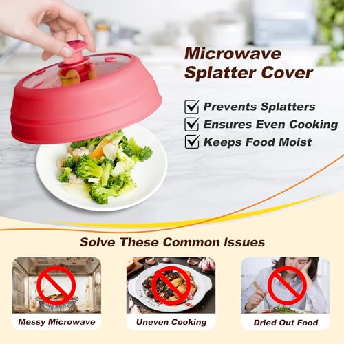 Microwave Splatter Cover (Red / 9inch)
