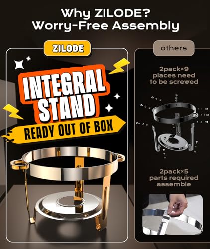 Chafing Dishes for Buffet 2 Pack (2 PACK / Gold)