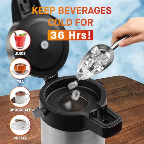 Airpot Coffee Dispenser with Pump (140 Ounces / 1 Pack)