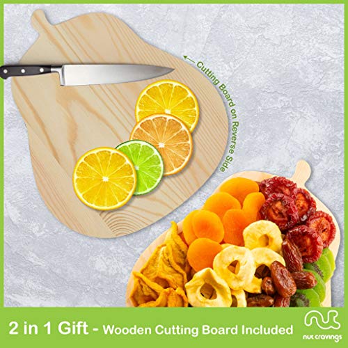 Dried Fruit & Mixed Nuts Gift Basket (8. Wooden Pear Fruit Tray)