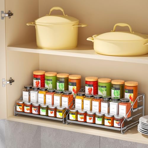 4 Tier Spice Rack for Cabinet (2 Count)