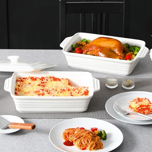 4.4 Qt Casserole Dish for Oven (4.4 QT - White)