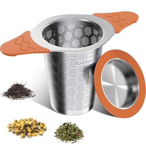 Tea Infuser for Loose Leaf Tea (1 Pack - Sunset Orange)