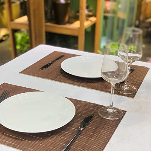 4 Pack Bamboo Placemats (Chocolate / Set of 4)