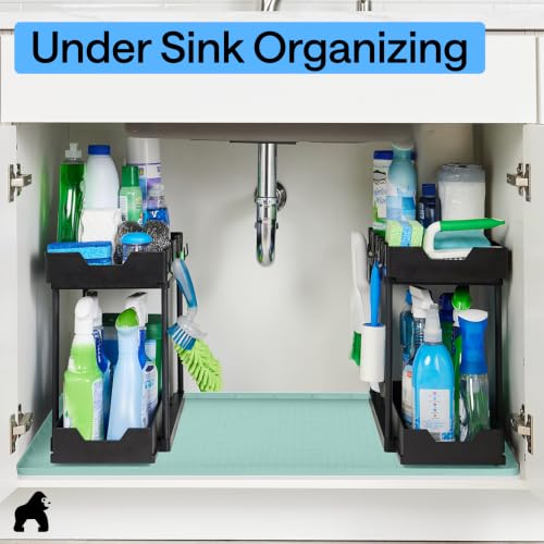 Waterproof Silicone Under Sink Mat (Mint / 31"w X 22"l)
