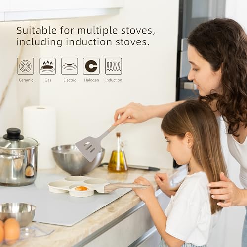 Pots and Pans Set (Cream White / 20 Piece Egg Pan Set)