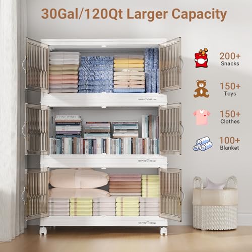 480Qt Stackable Storage Bins with Lids (4 Count)