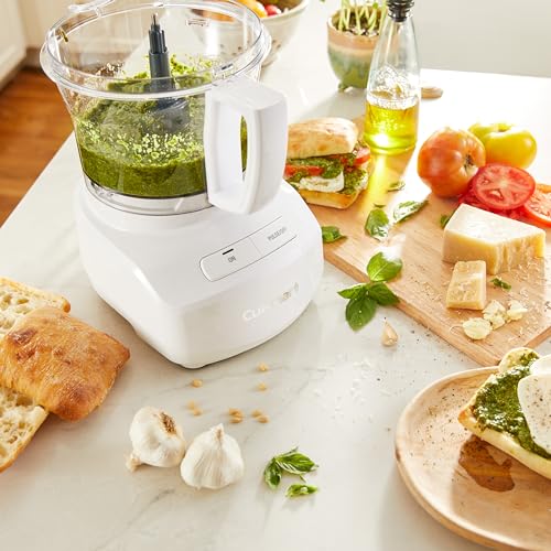 7 Cup Sleek and Modern Design Food Processor with Two Easy Controls and Universal Blade for Chopping (7 Cup / White)