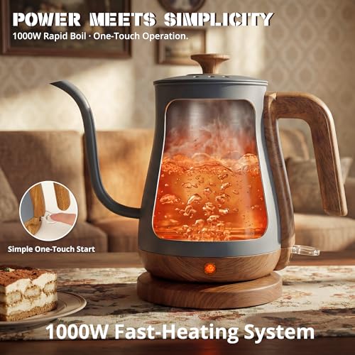 Gooseneck Electric Kettle (Blue Gray / 0.8 Quarts)