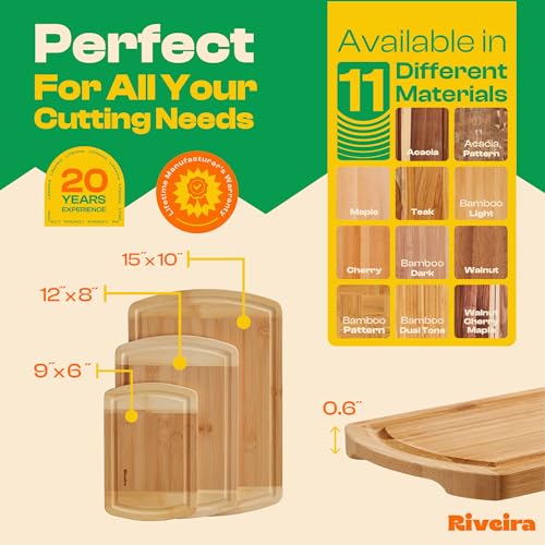 Two Tone Bamboo Wood Cutting Board
