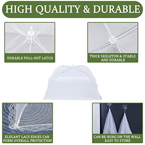 5 Pack Food Tents Food Covers for Outdoors Mesh Screen Include 1 Extra Large