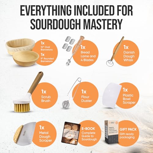 Complete Banneton Bread Proofing Basket Set