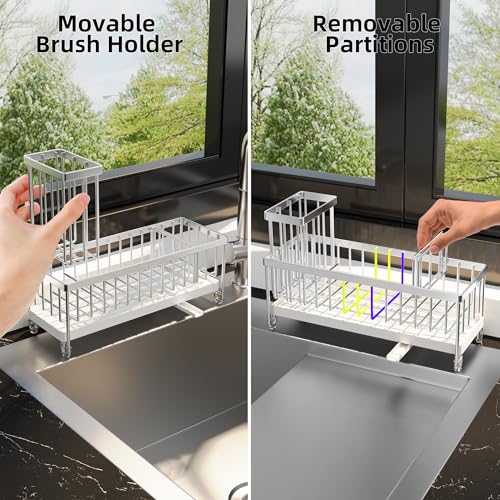 Larger Version Sponge Holder for Kitchen Sink (Stainless Steel)