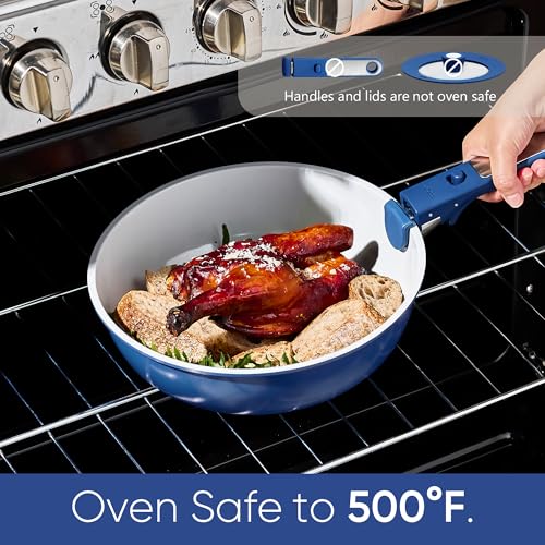 27pcs Ceramic Cookware Set (27 Piece / Navy Blue)