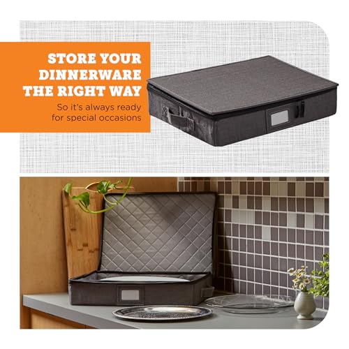 Hard Shell Platter Storage Container (Gray / 1 Piece Hard Shell Platter Storage Case)