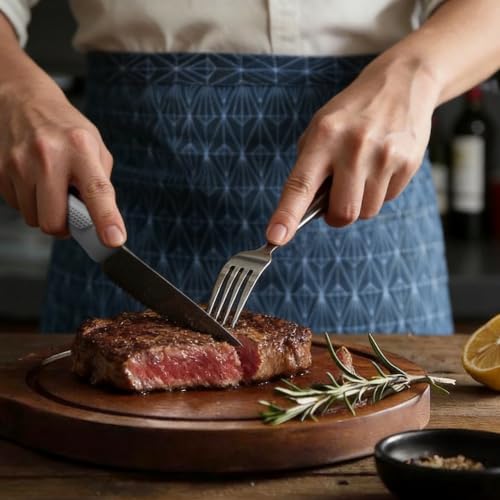 14 Piece Kitchen Knife Set with Block and Built (Gray)