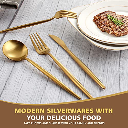 Matte Gold Silverware Set (Gold / 20-piece)