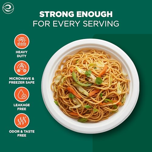 6 Inch Disposable Bagasse Paper Plates (6" [White])