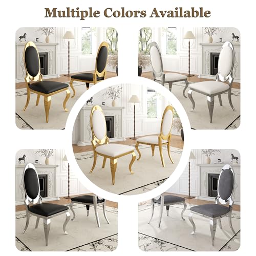 Modern Dining Chairs Set of 2 (Black/Gold / Set of 2)