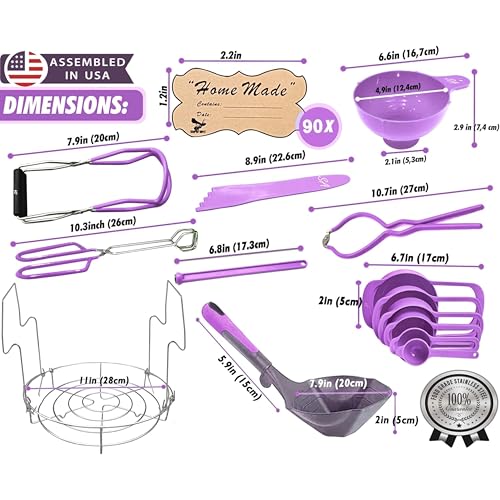 Canning Supplies Starter Kit (Lavender)