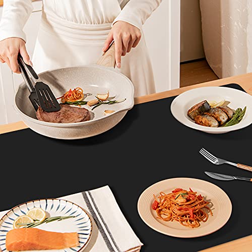 2mm Thick Silicone Mats for Kitchen Counter (Black / 27.6"L x 19.5"W)