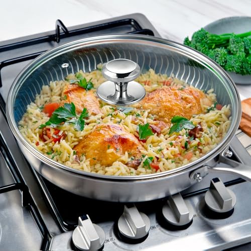 10.25 In Glass Lid for Frying Pan (10.25 in / Silvery / Round)