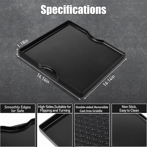 Grill Griddle for Weber Genesis 300 & 400 Series (16.1" x 16.1" x 1.2")