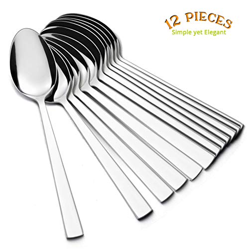 Teaspoon Set of 12 (6.7 Inches(Silver))