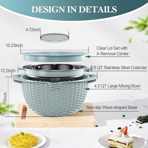 4 1 Colander with Bowl Set