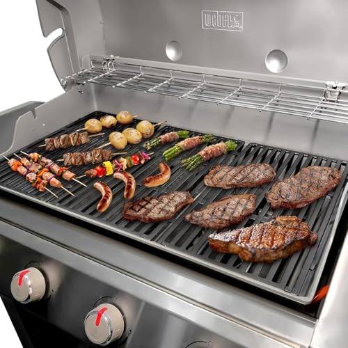 18.7 Inch Cast Iron Grill Grates for Weber Genesis II 400 Series (18.75" Weber Genesis II 400)
